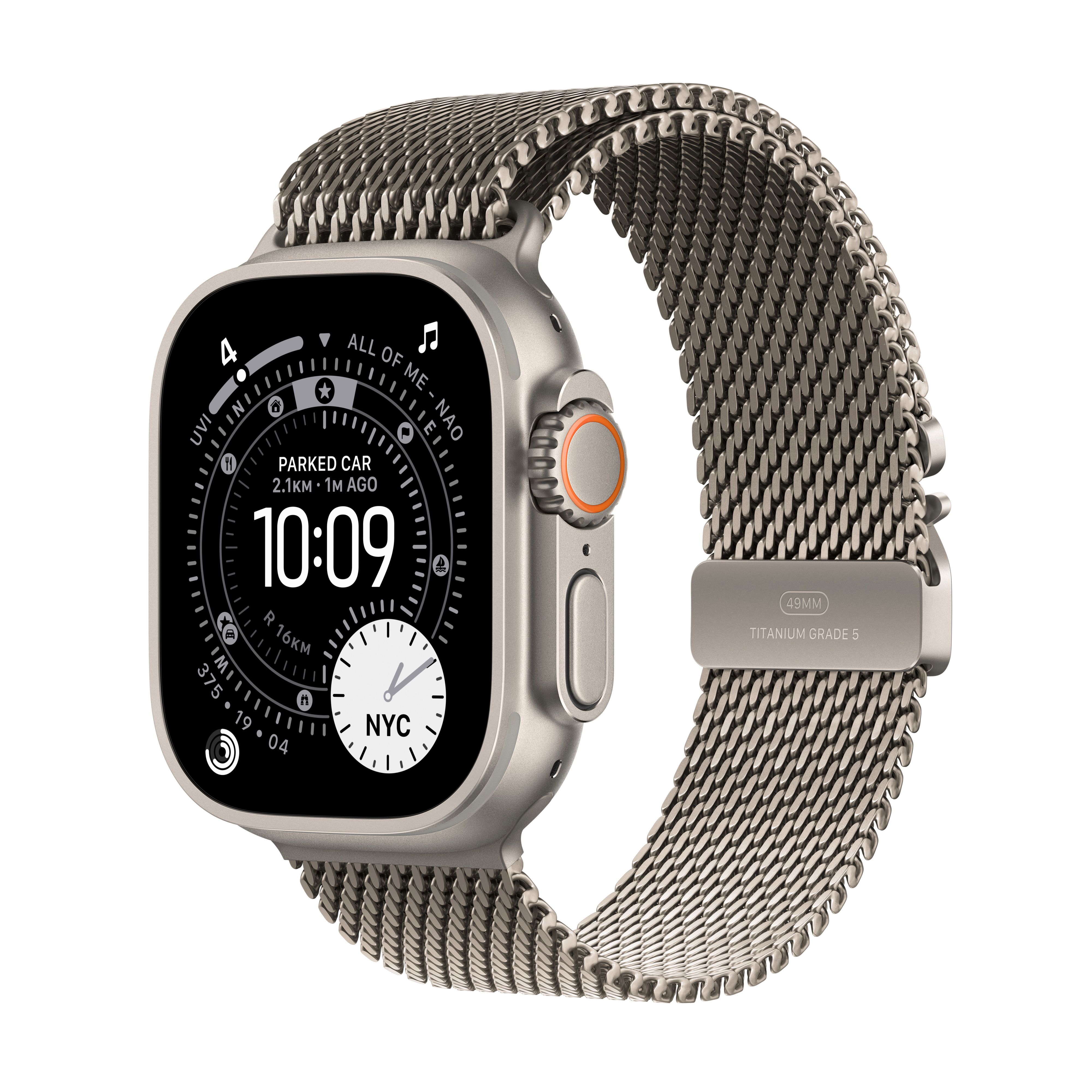Apple Watch Ultra 3 GPS + Cellular 49mm Natural Titanium Milanese Loop image 1