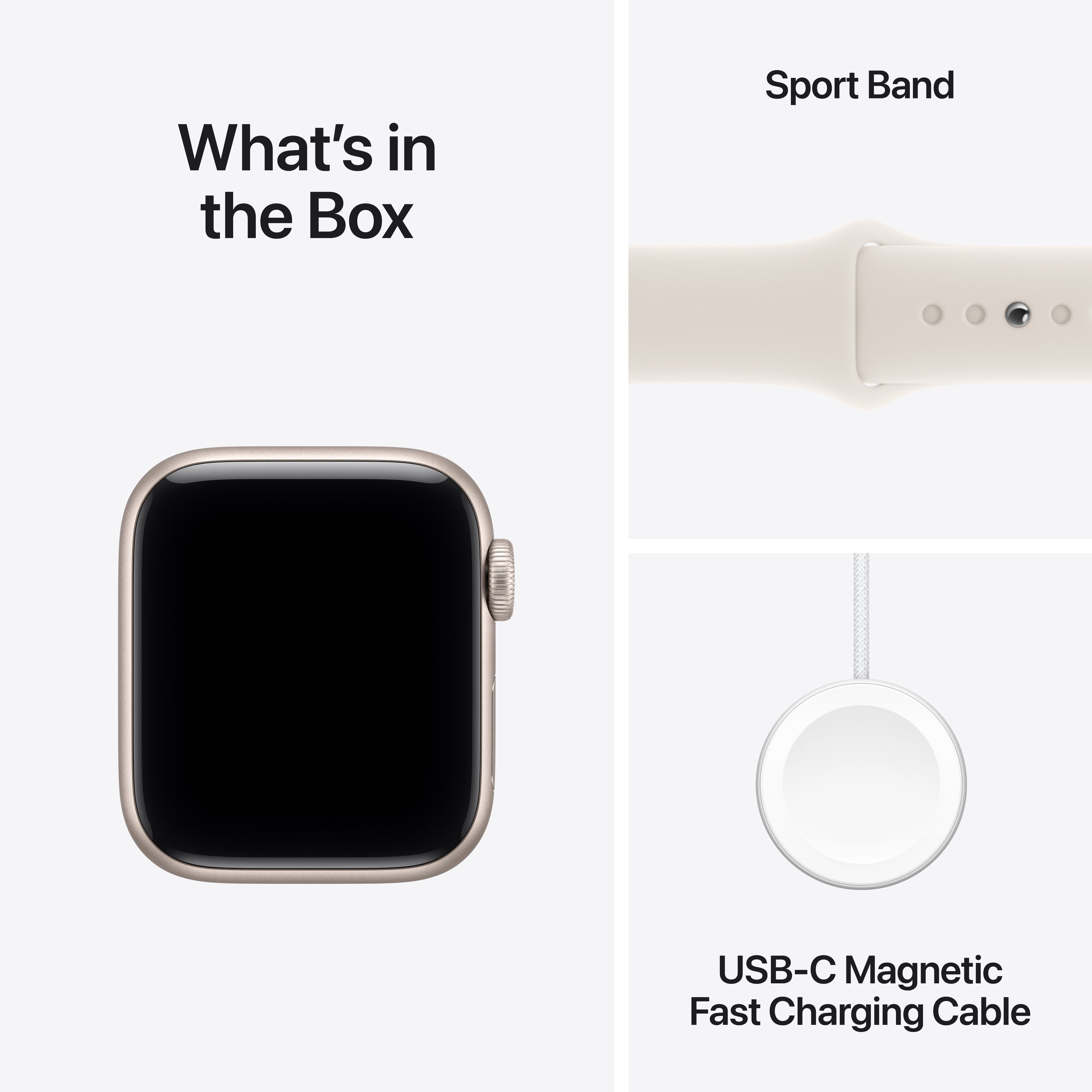 Apple Watch SE3 GPS 40mm Starlight Aluminium case - starlight sportbnd image 9