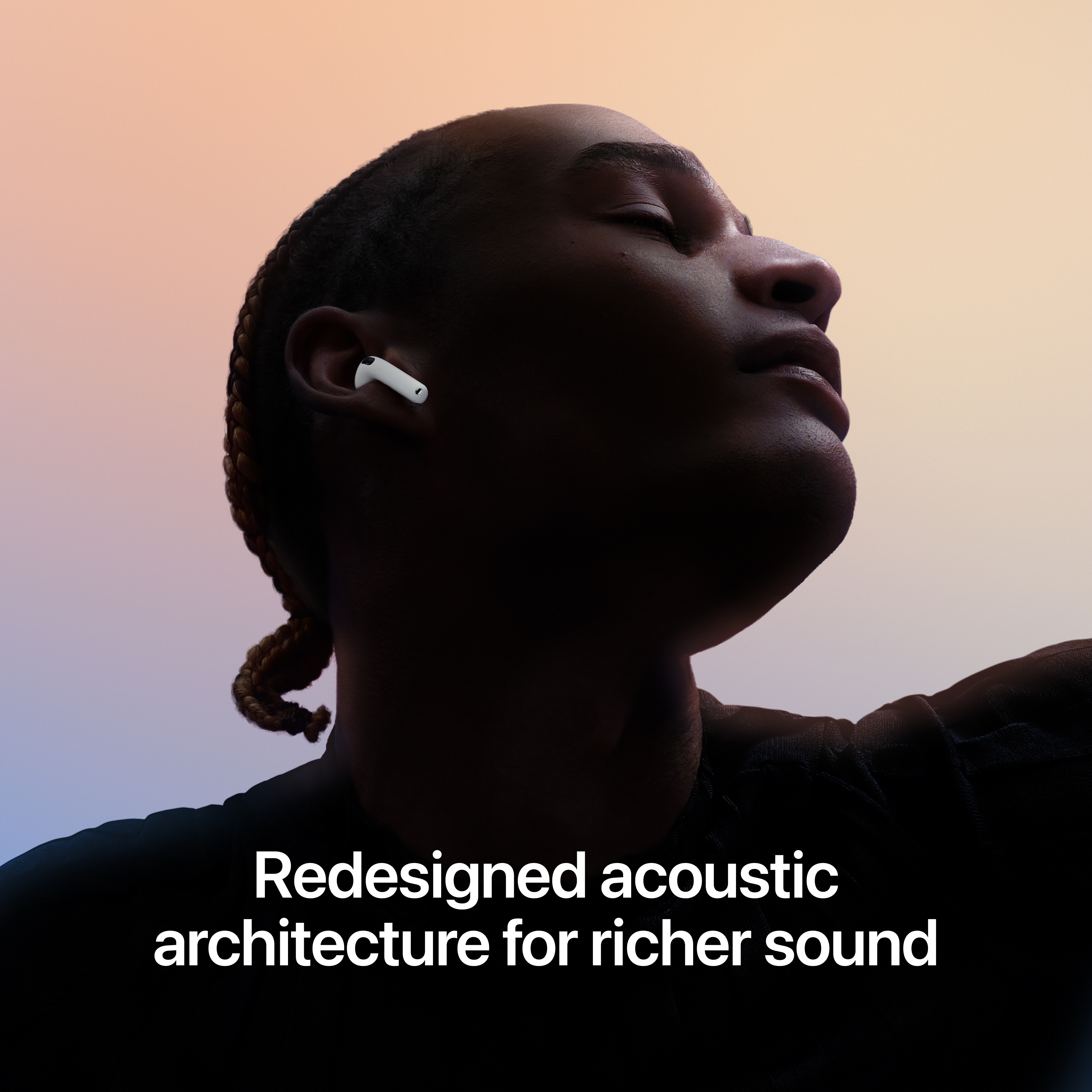 AirPods 5 Wireless Charging Case, side view.