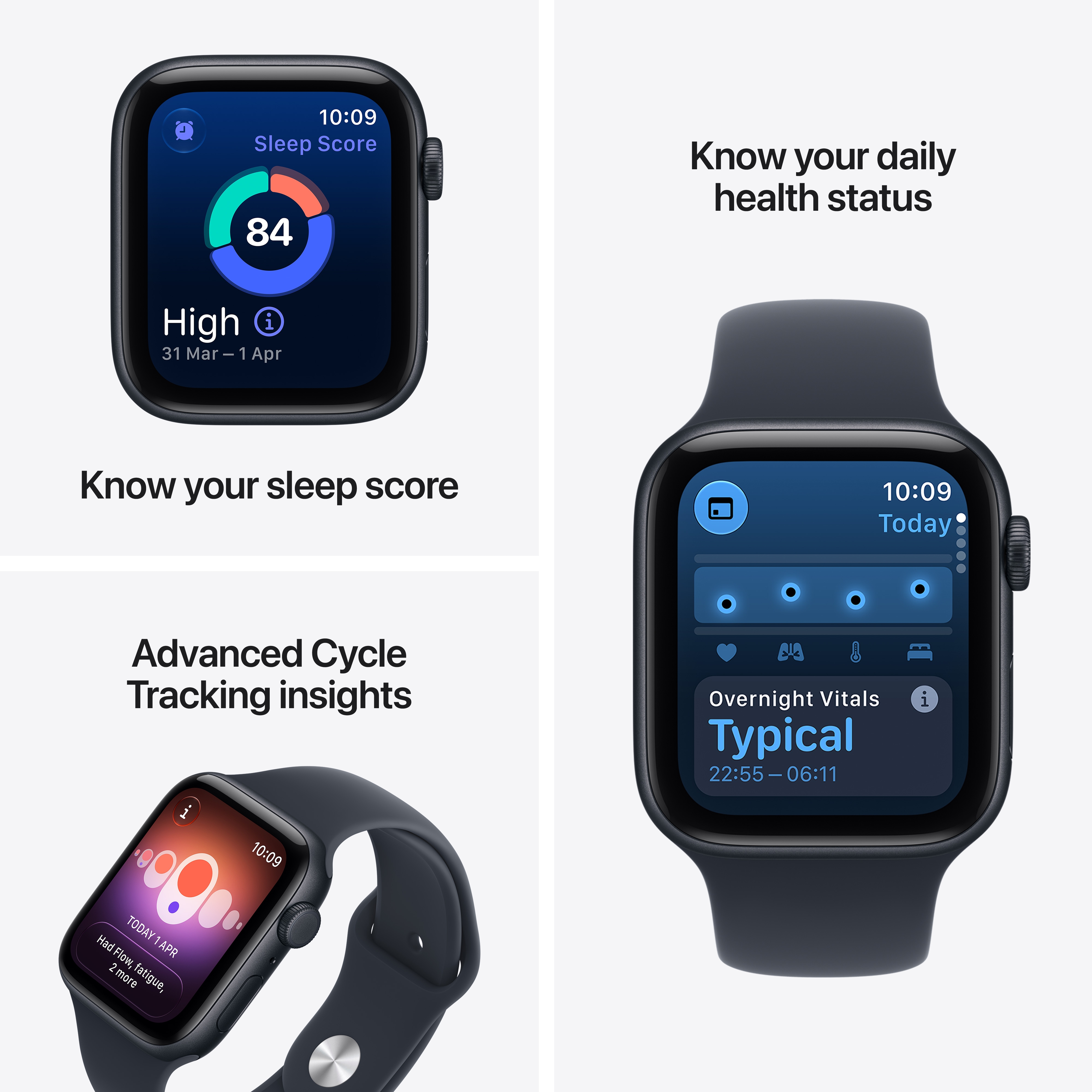 Apple Watch SE 3 GPS + Cellular 40mm Midnight Aluminium Case S/M image 3