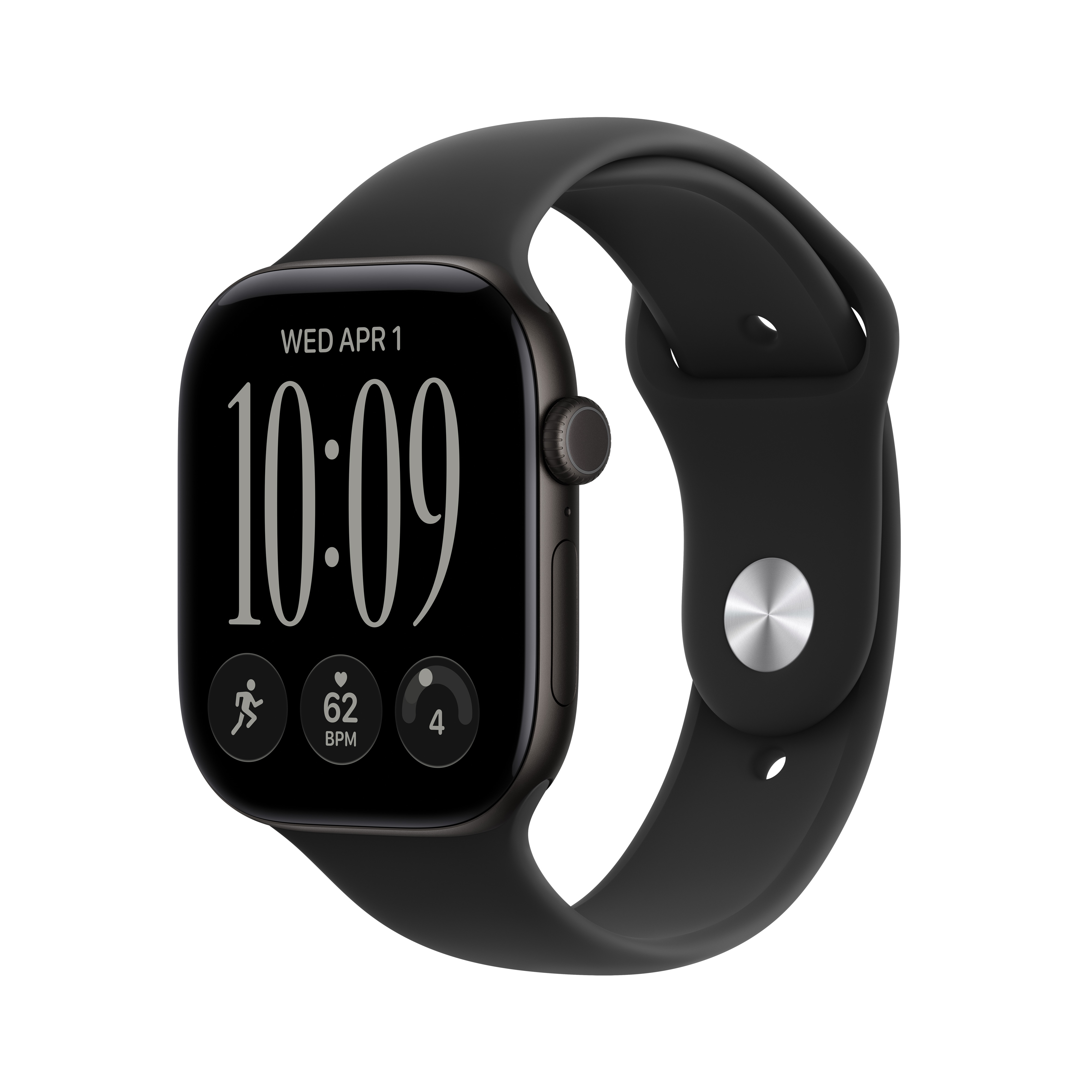 Apple Watch Series 12 46mm, front view.